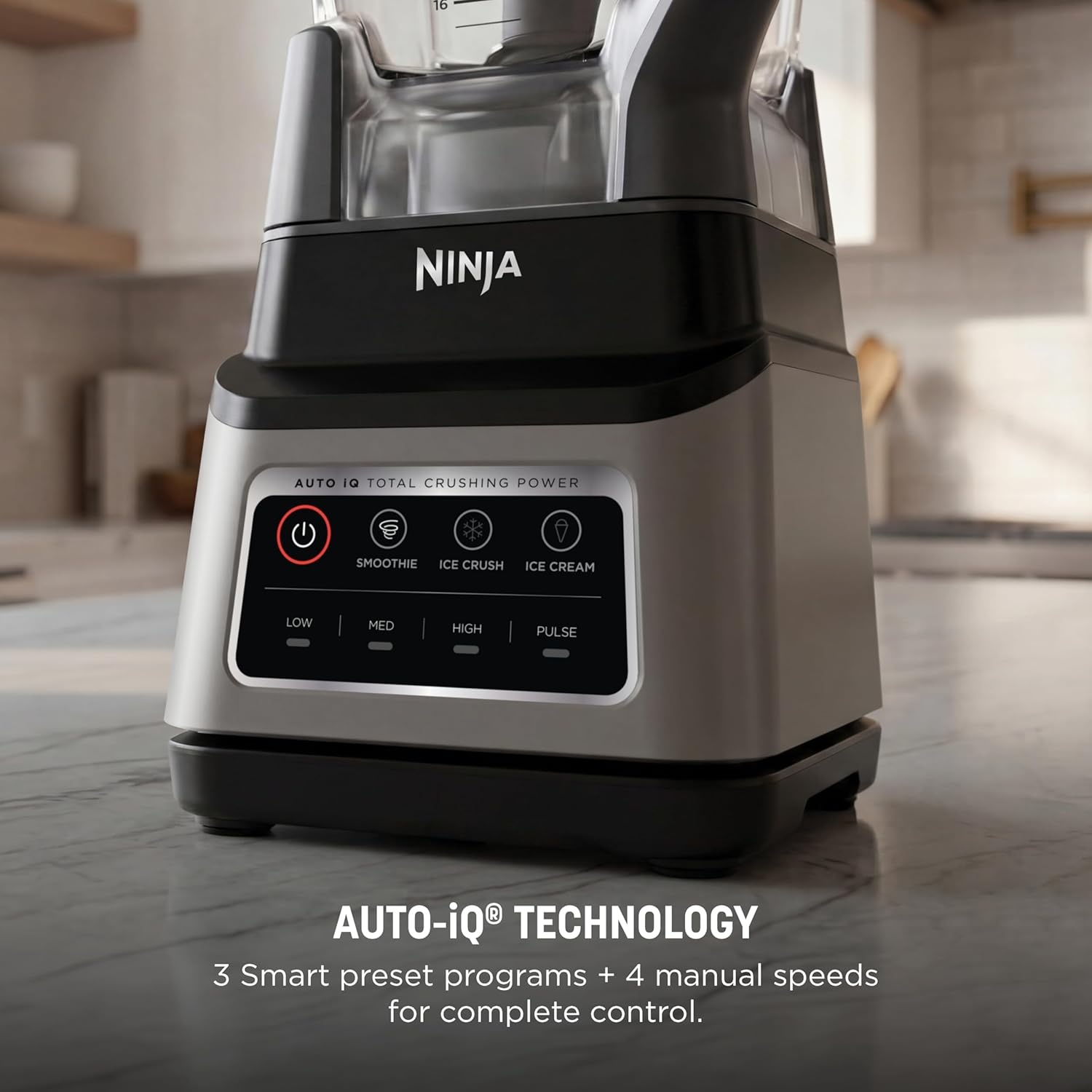 image:imageNinja Professional Plus Kitchen System Premier 3in1 System I Food Processor Blender Mixer Vegetable Chopper Auto IQ Tech I 1400W 72oz Pitcher 64oz Bowl 2 ToGo Cups Red BN801RD1BRNProfessional Plus Blender