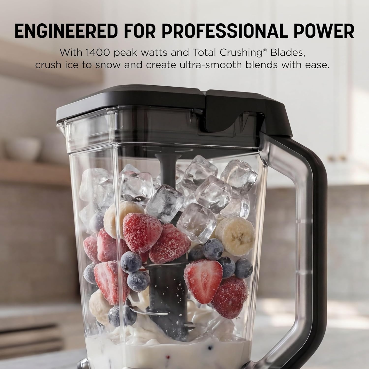 image:imageNinja Professional Plus Kitchen System Premier 3in1 System I Food Processor Blender Mixer Vegetable Chopper Auto IQ Tech I 1400W 72oz Pitcher 64oz Bowl 2 ToGo Cups Red BN801RD1BRNBlender 2 Cups