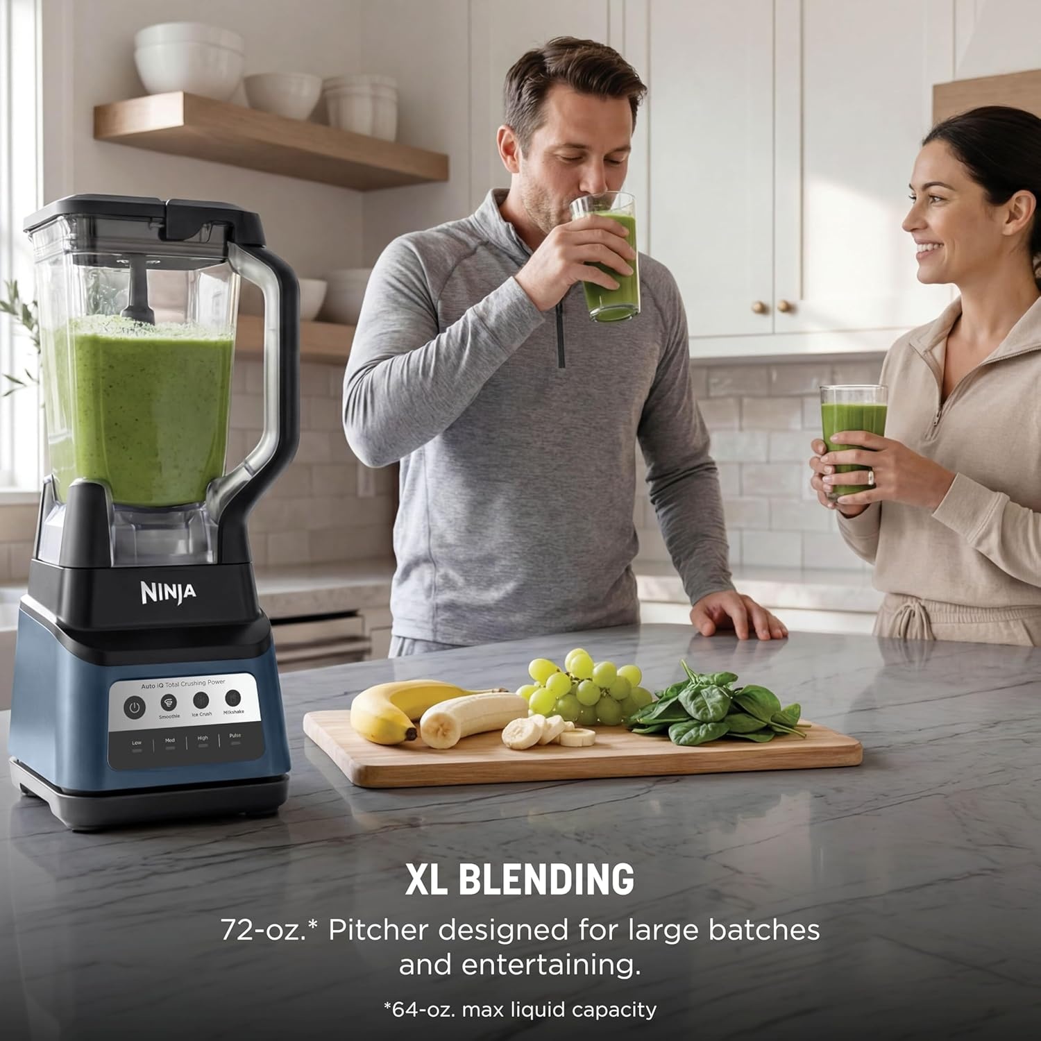 image:imageNinja Professional Plus Kitchen System Premier 3in1 System I Food Processor Blender Mixer Vegetable Chopper Auto IQ Tech I 1400W 72oz Pitcher 64oz Bowl 2 ToGo Cups Red BN801RD1BRNProfessional Plus Blender Premier