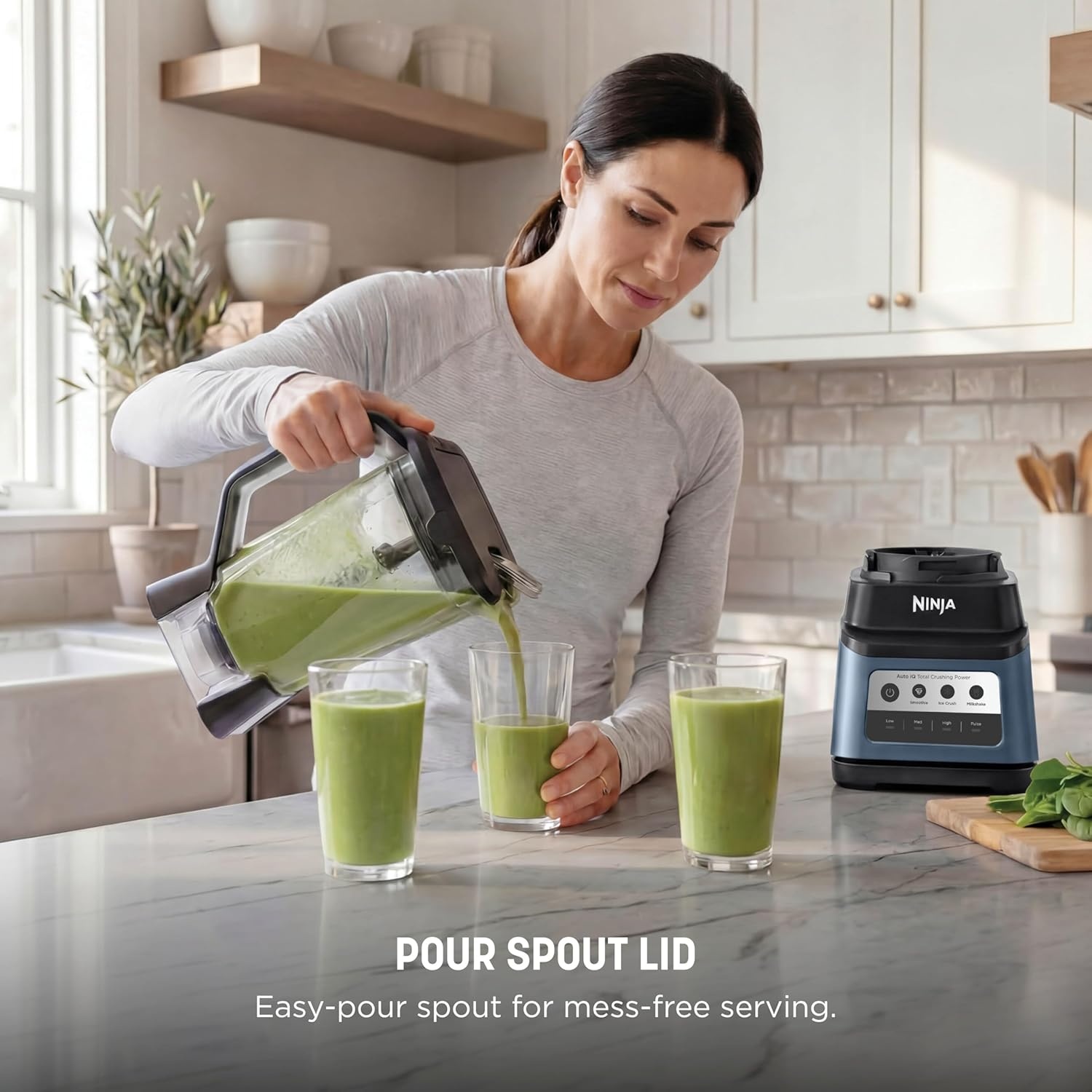 image:imageNinja Professional Plus Kitchen System Premier 3in1 System I Food Processor Blender Mixer Vegetable Chopper Auto IQ Tech I 1400W 72oz Pitcher 64oz Bowl 2 ToGo Cups Red BN801RD1BRNProfessional Plus Blender Premier