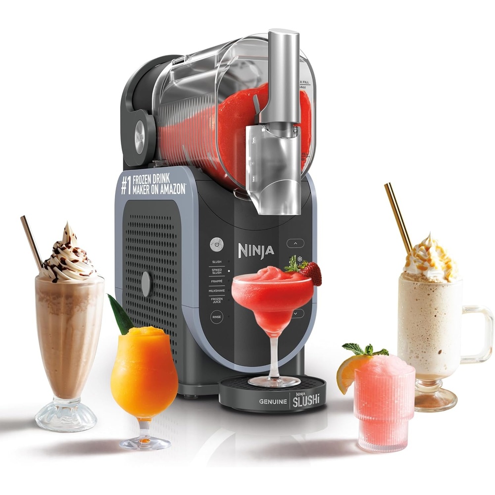 image:imageNinja SLUSHi Twist Smart Frozen Drink Maker with Dual SlushAssist  Dual Barrel for 2 Flavors at Once  144 oz 14 Temperature Controls Frozen Cocktails Margaritas Slushies amp More  Blue  FS701BLSLUSHi