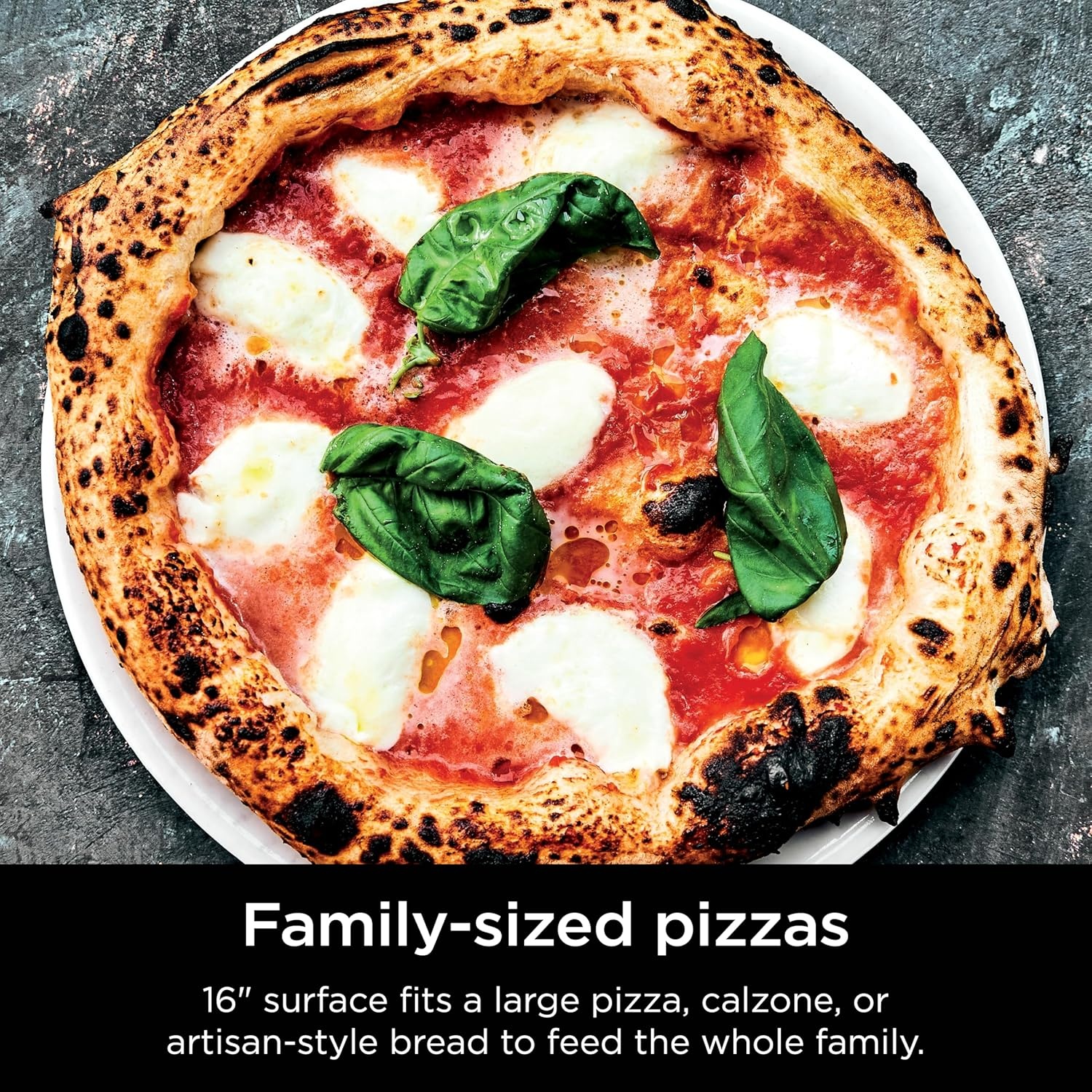 image:imageNinja FlexFlame Pizza Kit Electric amp Propane Grill 5in1 Cooking System Includes FlexFlame 16 Pizza Stone Durable Cordierite amp 16 Perforated Pizza Peel HeatSafe up to 600F XL Surface
