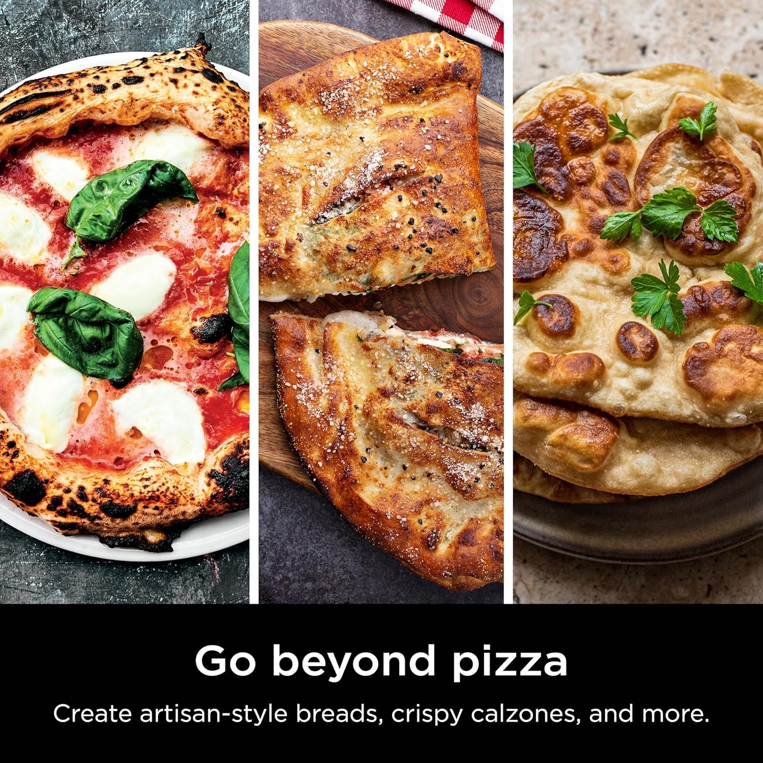 image:imageNinja FlexFlame Pizza Kit Electric amp Propane Grill 5in1 Cooking System Includes FlexFlame 16 Pizza Stone Durable Cordierite amp 16 Perforated Pizza Peel HeatSafe up to 600F XL Surface