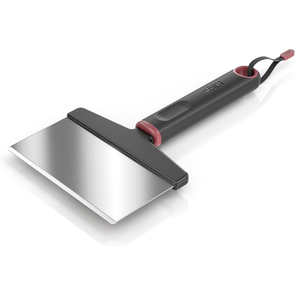 image:imageNinja FlexFlame Upgrades Griddle Scraper Stainless Steel Scrape or Chop NonSlip Handle Durable Construction Cord for Hanging XSKGRILSCRPR