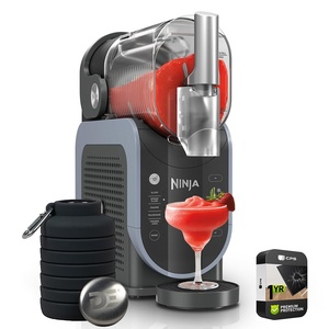 Ninja FS301 SLUSHi 88 oz. Frozen Drink & Slushie Machine (Renewed) Bundle with Ninja SLUSHi Travel Party Tote, Black + 1 Year Extended Protection Pack(88 oz & 5 Presets + Deco Gear Bottle)