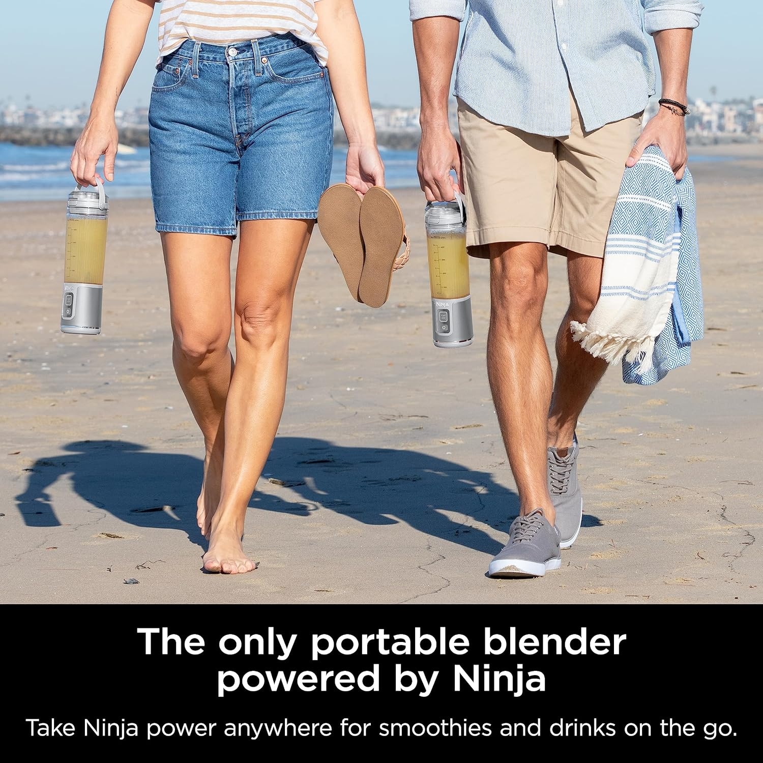image:imageNinja Blast Portable Blender Cordless 18oz Vessel Personal Blender for Shakes amp Smoothies BPA Free Leakproof Lid USBC Rechargeable Black BC151BKC Canadian VersionBlue White