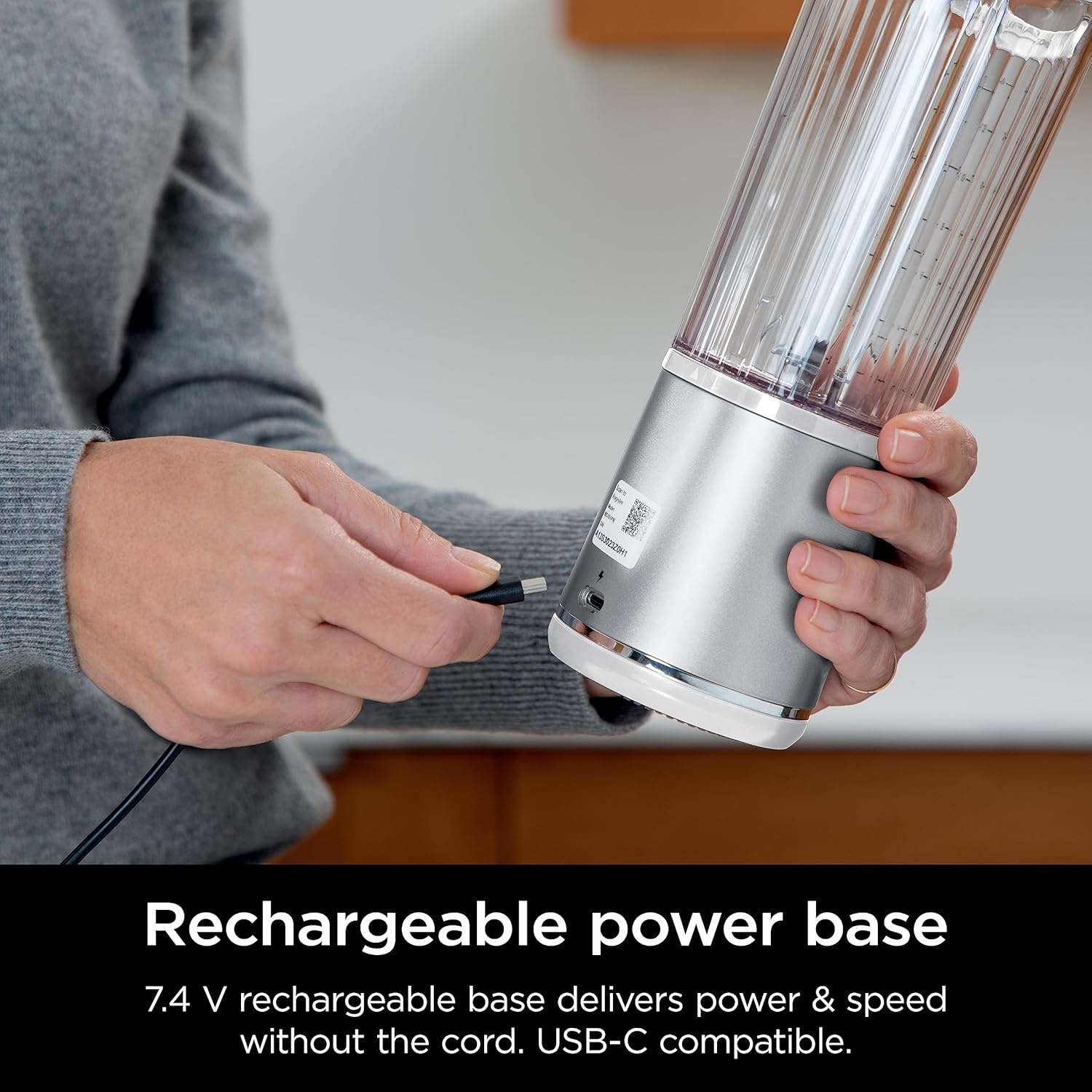 image:imageNinja Blast Portable Blender Cordless 18oz Vessel Personal Blender for Shakes amp Smoothies BPA Free Leakproof Lid USBC Rechargeable Black BC151BKC Canadian VersionBlue White