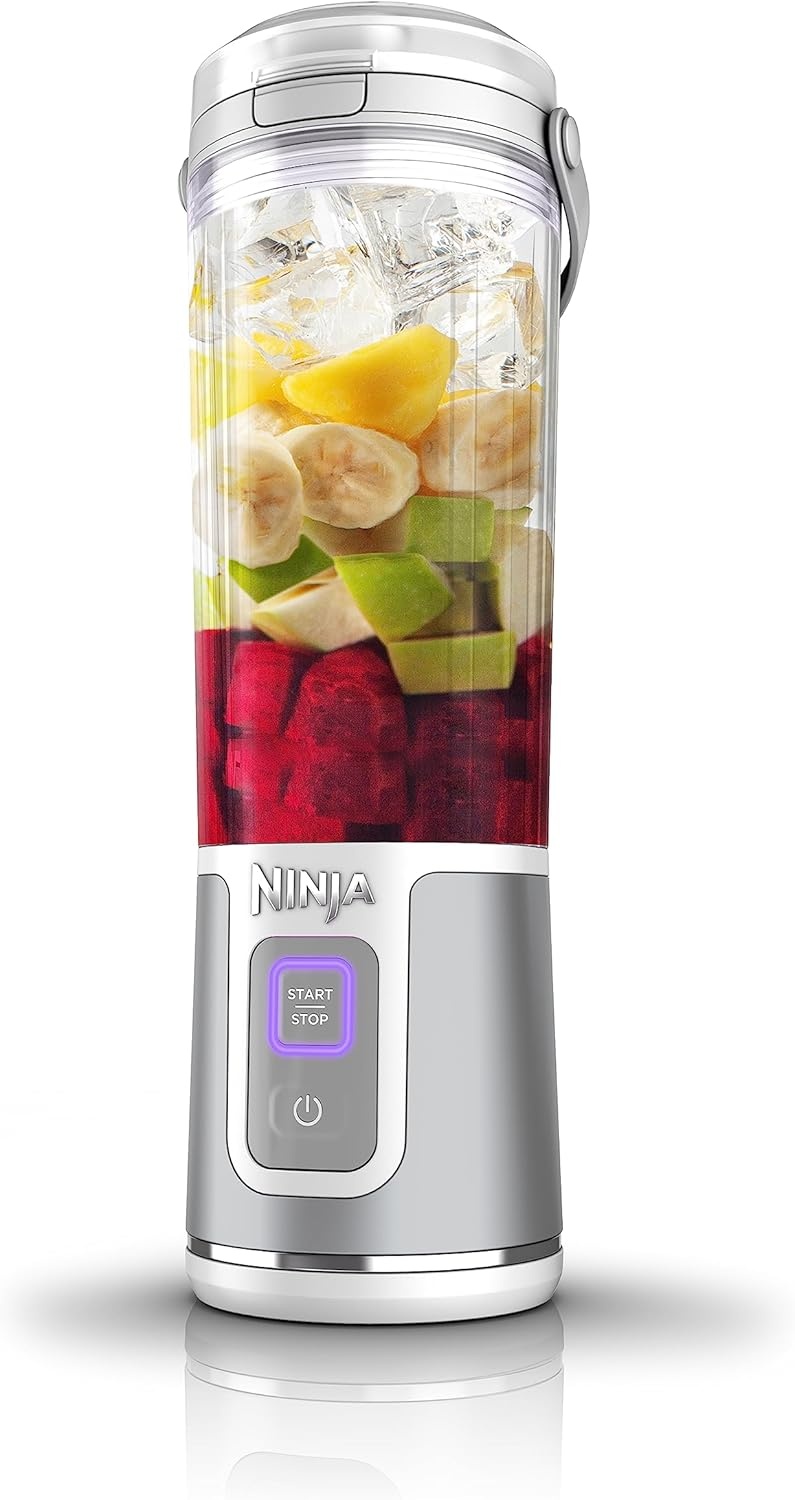image:imageNinja Blast Portable Blender Cordless 18oz Vessel Personal Blender for Shakes amp Smoothies BPA Free Leakproof Lid USBC Rechargeable Black BC151BKC Canadian VersionBlue White