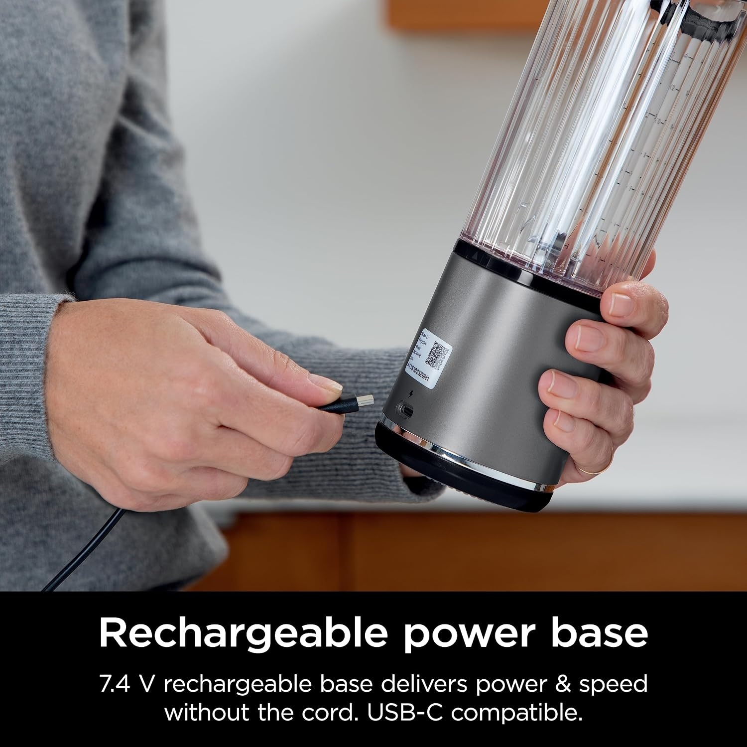image:imageNinja Blast Portable Blender Cordless 18oz Vessel Personal Blender for Shakes amp Smoothies BPA Free Leakproof Lid USBC Rechargeable Black BC151BKC Canadian VersionBlack