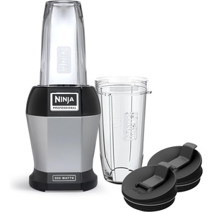 Ninja BL450C, Nutri Pro Personal Blender For Juices, Shakes & Smoothies, 18 and 24 Oz cups, Black/Silver, 900W (Canadian Version) (Renewed)