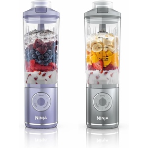 Ninja Blast Max Portable Blender, 570ml, Refillable, Cup and Leak-Proof Lid, 3 Mixing Functions, Makes Smoothies, Protein Shakes and Granites, Lavender/Silver BC251EULS