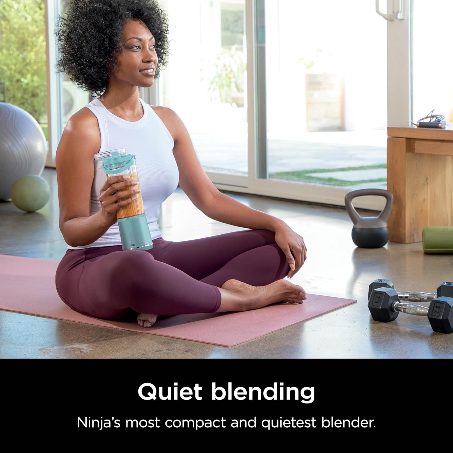 image:imageNinja Blast Portable Blender Cordless 18oz Vessel Personal Blender ForShakes and Smoothies BPA Free LeakproofLid and Sip Spout USBC Rechargeable Dishwasher Safe Tinted Lavender BC151LDAqua