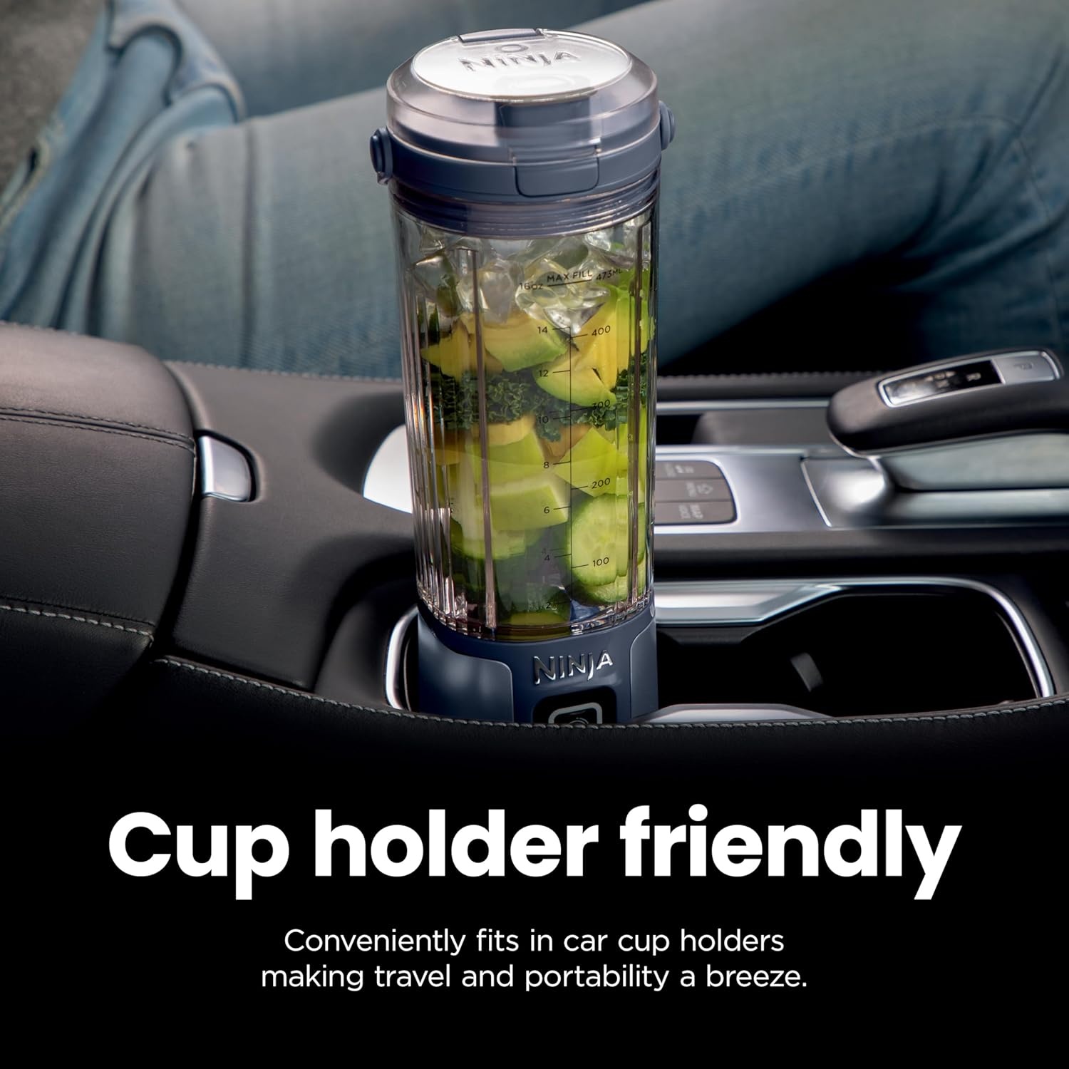 image:imageNinja Blast Portable Blender Cordless 18oz Vessel Personal Blender ForShakes and Smoothies BPA Free LeakproofLid and Sip Spout USBC Rechargeable Dishwasher Safe Tinted Lavender BC151LDBlack