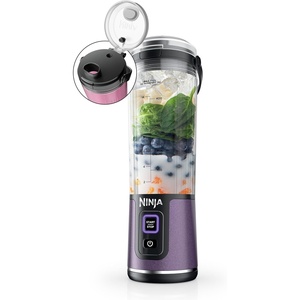Ninja Blast Portable Blender, Cordless, 18oz. Vessel, Personal Blender For-Shakes and Smoothies, BPA Free, Leakproof-Lid and Sip Spout, USB-C Rechargeable, Dishwasher Safe, Tinted Lavender, BC151LD(Metallic Purple)