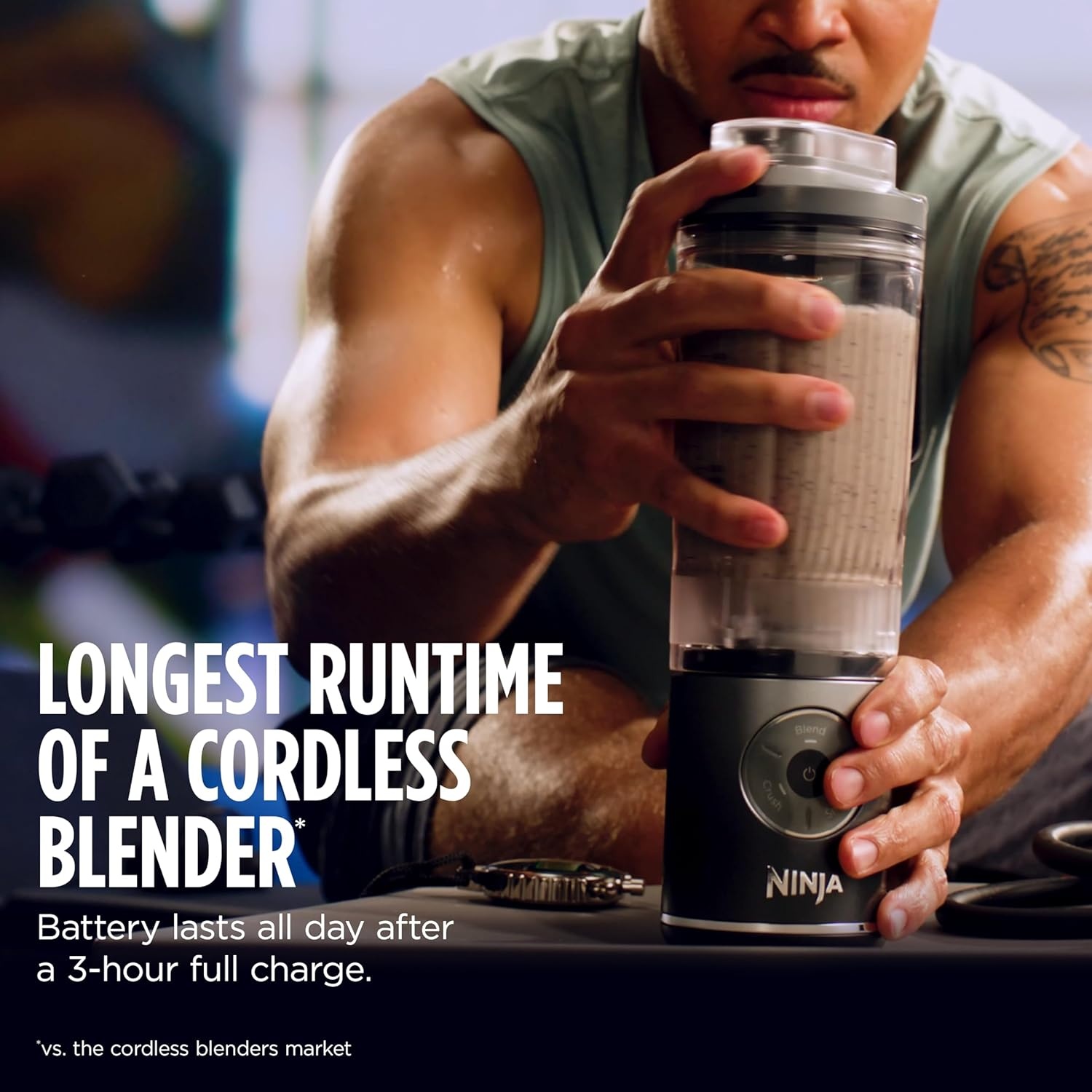 image:imageNinja Blast Max Portable Blender Twist amp Go Personal Smoothie Blend Ice Crush 3 Programs Cordless 22oz removable Vessel Dishwasher Safe Leakproof Blue Raspberry BC251BL2Lavender