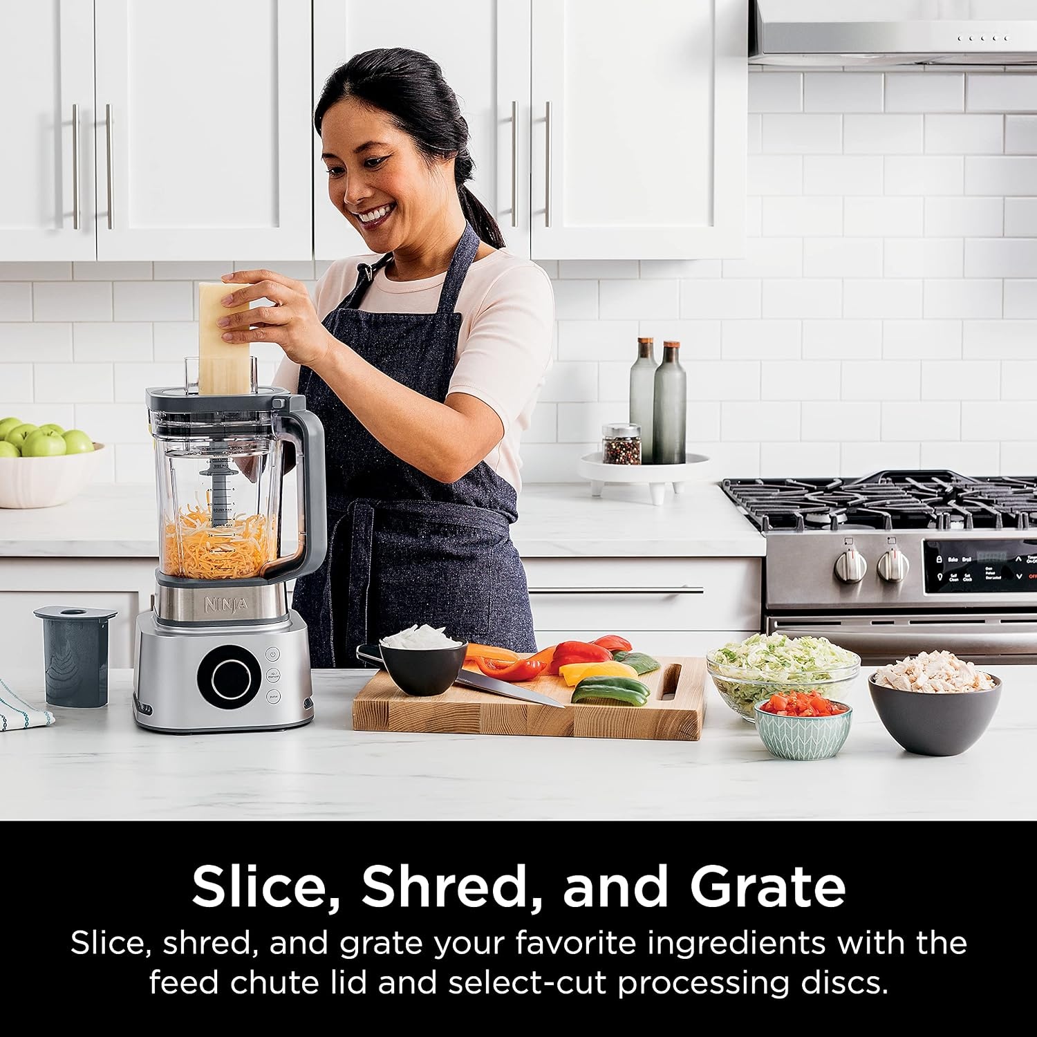 image:imageNinja SS401 Foodi Power Blender Ultimate System with 72 oz Blending amp Food Processing Pitcher XL Smoothie Bowl Maker and Nutrient Extractor amp 7 Functions Silver Renewed