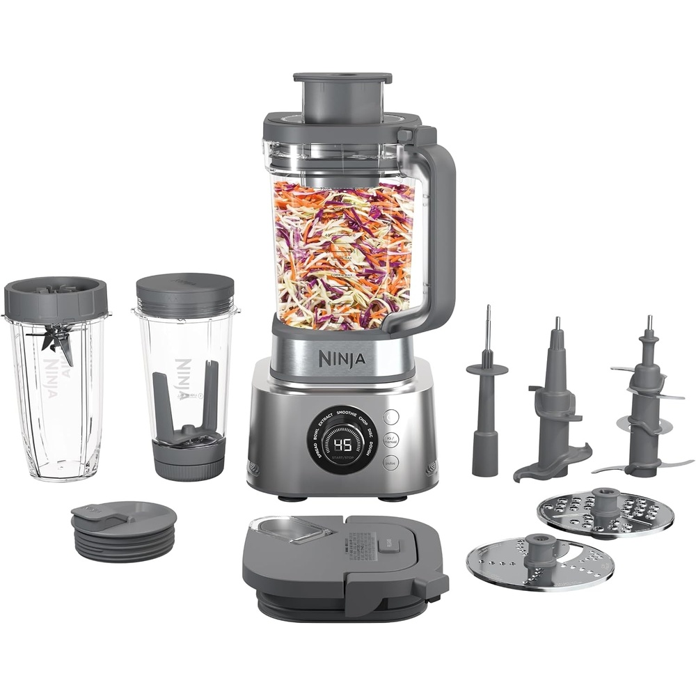 image:imageNinja SS401 Foodi Power Blender Ultimate System with 72 oz Blending amp Food Processing Pitcher XL Smoothie Bowl Maker and Nutrient Extractor amp 7 Functions Silver Renewed