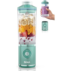 Ninja Blast Max, Portable Blender + Twist & Go, Personal Smoothie, Blend, Ice Crush, 3 Programs, Cordless, 22oz removable Vessel, Dishwasher Safe, Leakproof, Blue Raspberry, BC251BL2(Sea Glass + Blue)