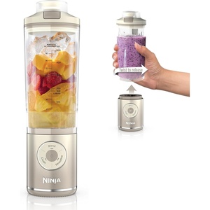 Ninja Blast Max, Portable Blender + Twist & Go, Personal Smoothie, Blend, Ice Crush, 3 Programs, Cordless, 22oz removable Vessel, Dishwasher Safe, Leakproof, Blue Raspberry, BC251BL2(Cream)