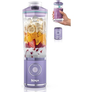 Ninja Blast Max, Portable Blender + Twist & Go, Personal Smoothie, Blend, Ice Crush, 3 Programs, Cordless, 22oz removable Vessel, Dishwasher Safe, Leakproof, Blue Raspberry, BC251BL2(Lavender + Teal)