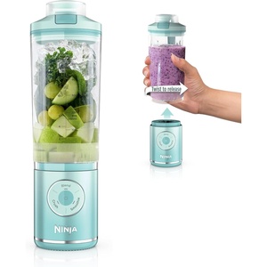 Ninja Blast Max, Portable Blender + Twist & Go, Personal Smoothie, Blend, Ice Crush, 3 Programs, Cordless, 22oz removable Vessel, Dishwasher Safe, Leakproof, Blue Raspberry, BC251BL2(Sea Glass)