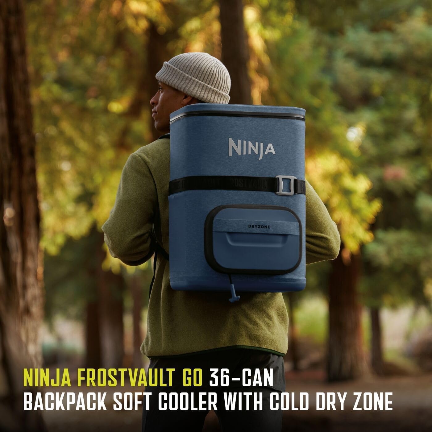 image:imageNinja FrostVault Go 23 Litre 36Can Backpack Outdoor Soft Cooler with Cold Dry Zone Keeps ice for up to 24 Hours Navy FF136EUUKNV