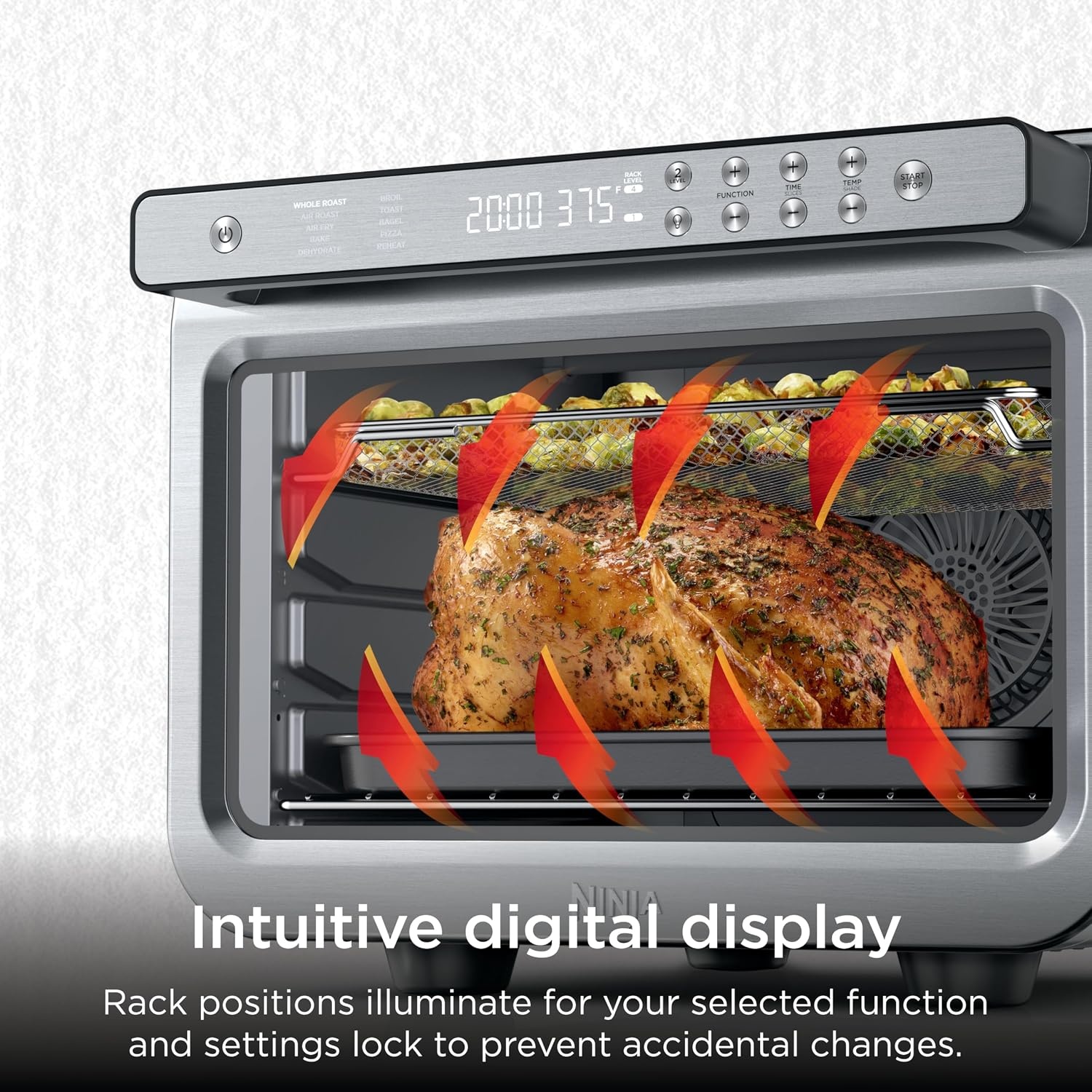 image:imageNinja Double Oven Pro Smart XL 12in1 Thermometer Silver DCT87110in1 XL Prestige
