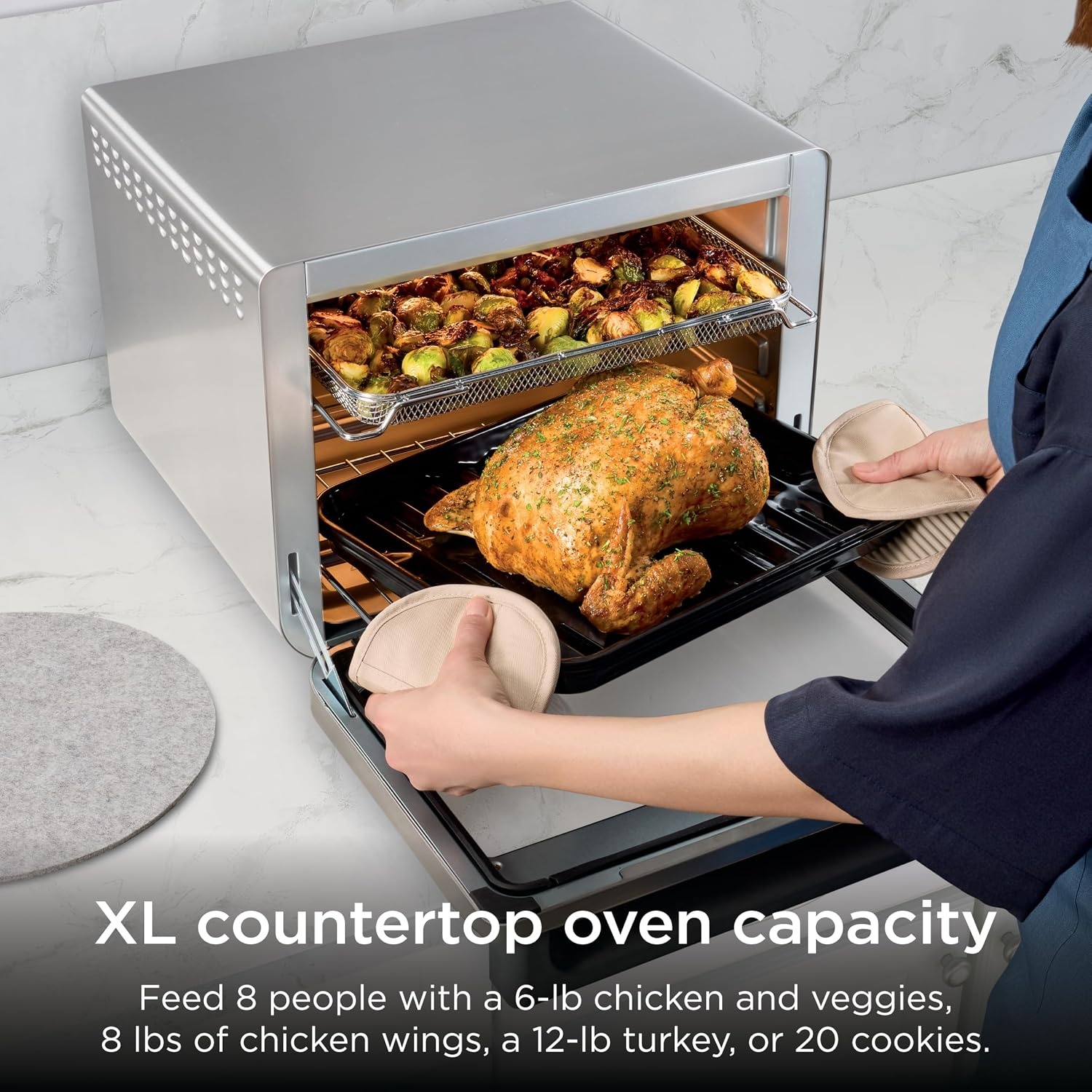 image:imageNinja Double Oven Pro Smart XL 12in1 Thermometer Silver DCT87110in1 XL Prestige