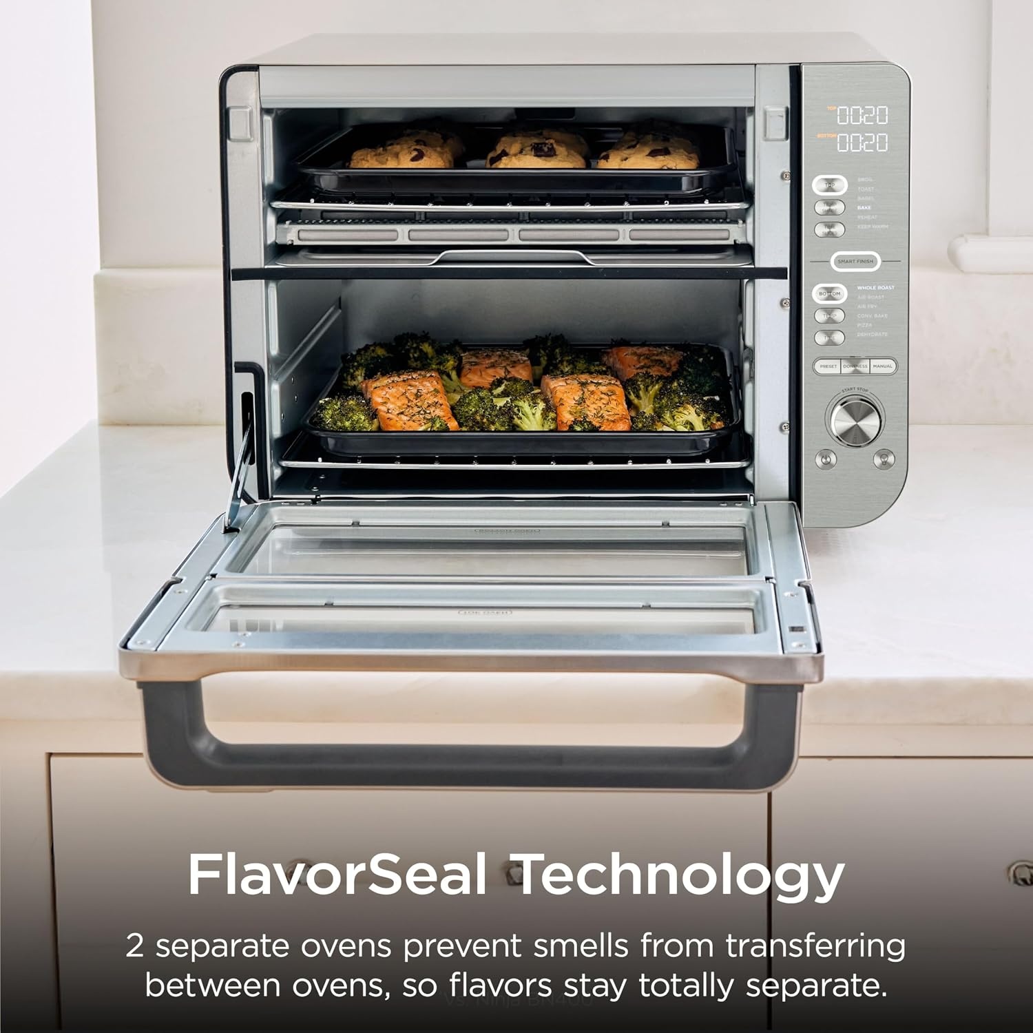 image:imageNinja Double Oven Pro Smart XL 12in1 Thermometer Silver DCT87112in1 Prestige