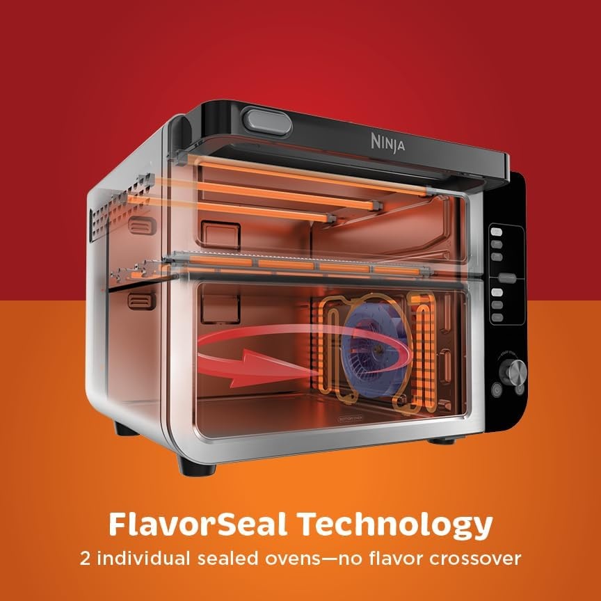 image:imageNinja Double Oven Pro Smart XL 12in1 Thermometer Silver DCT87112in1 w Flexdoor
