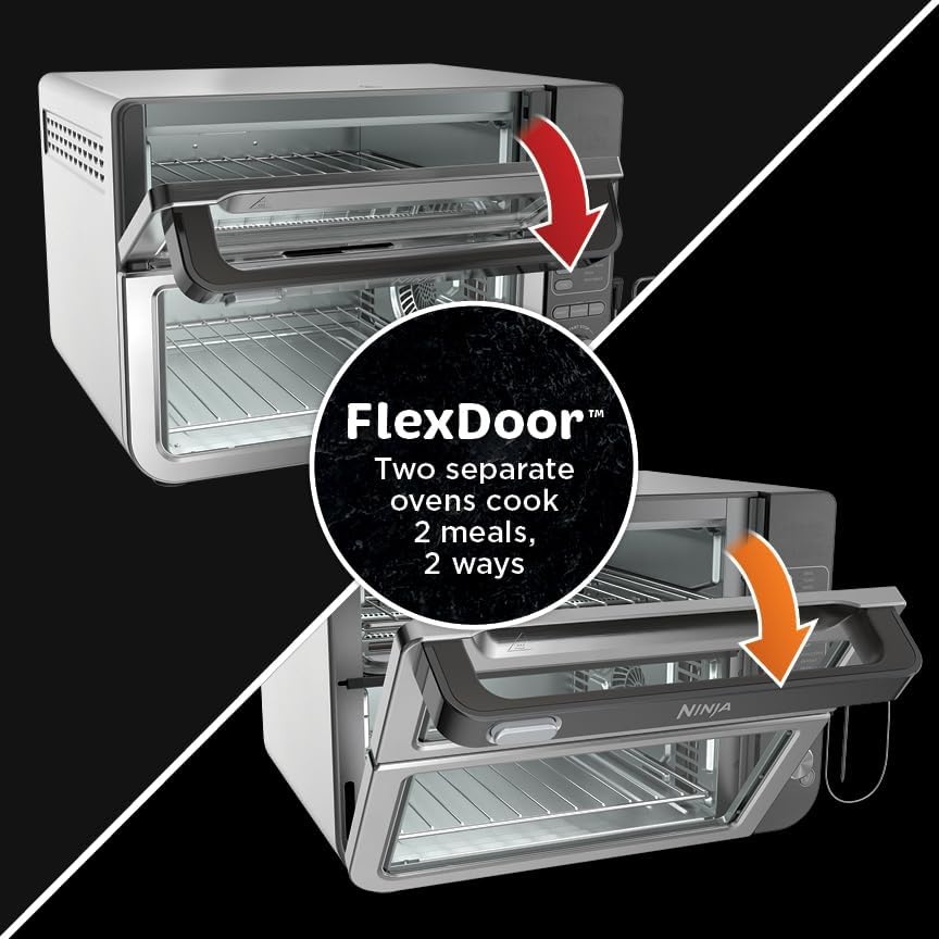 image:imageNinja Double Oven Pro Smart XL 12in1 Thermometer Silver DCT87112in1 w Flexdoor
