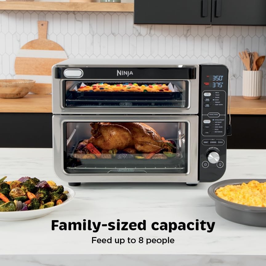 image:imageNinja Double Oven Pro Smart XL 12in1 Thermometer Silver DCT87112in1 w Flexdoor