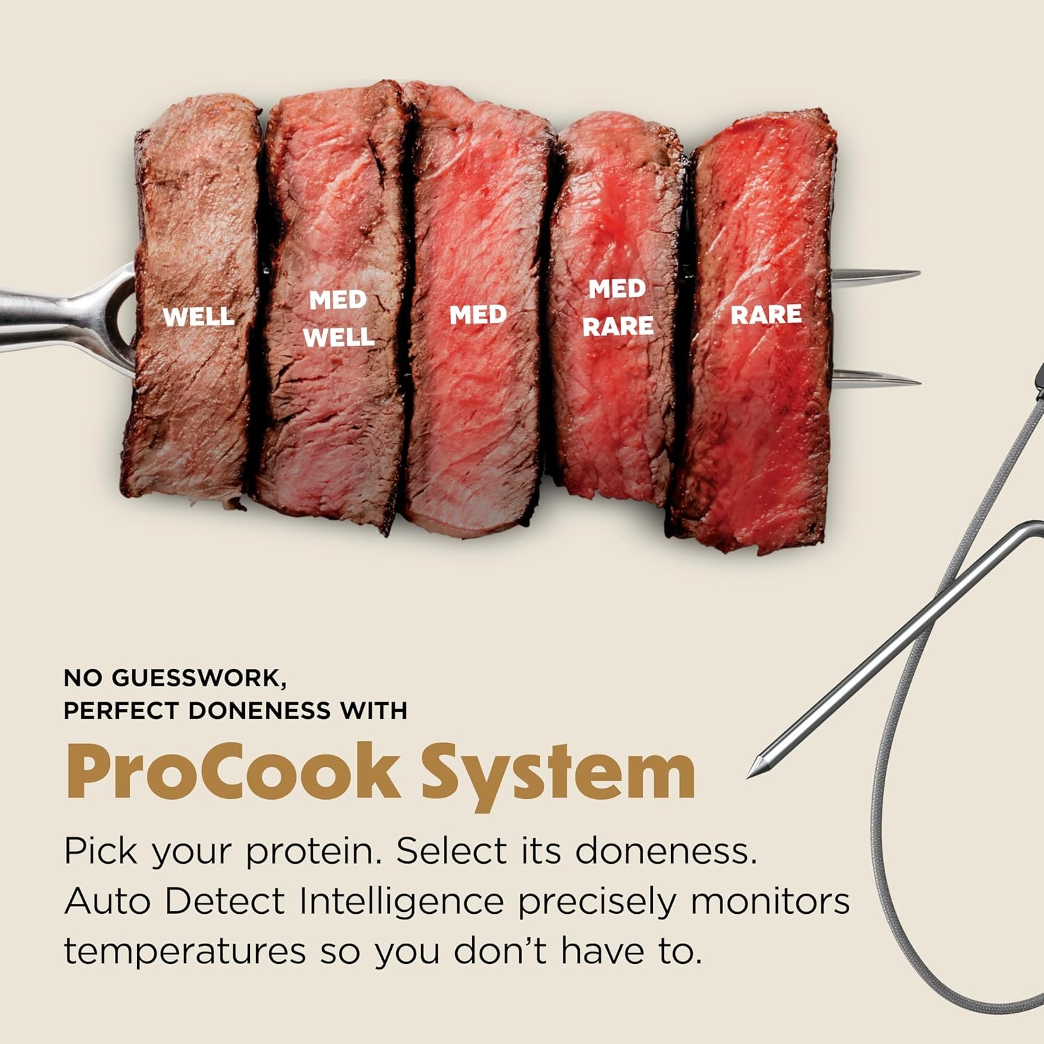 image:imageNinja Double Oven Pro Smart XL 12in1 Thermometer Silver DCT871Double Oven with Thermometer