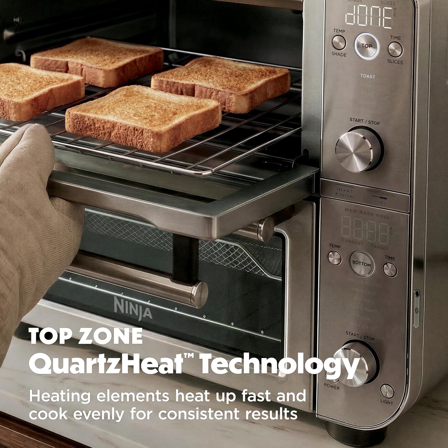 image:imageNinja Double Oven Pro Smart XL 12in1 Thermometer Silver DCT871Double Oven with Thermometer