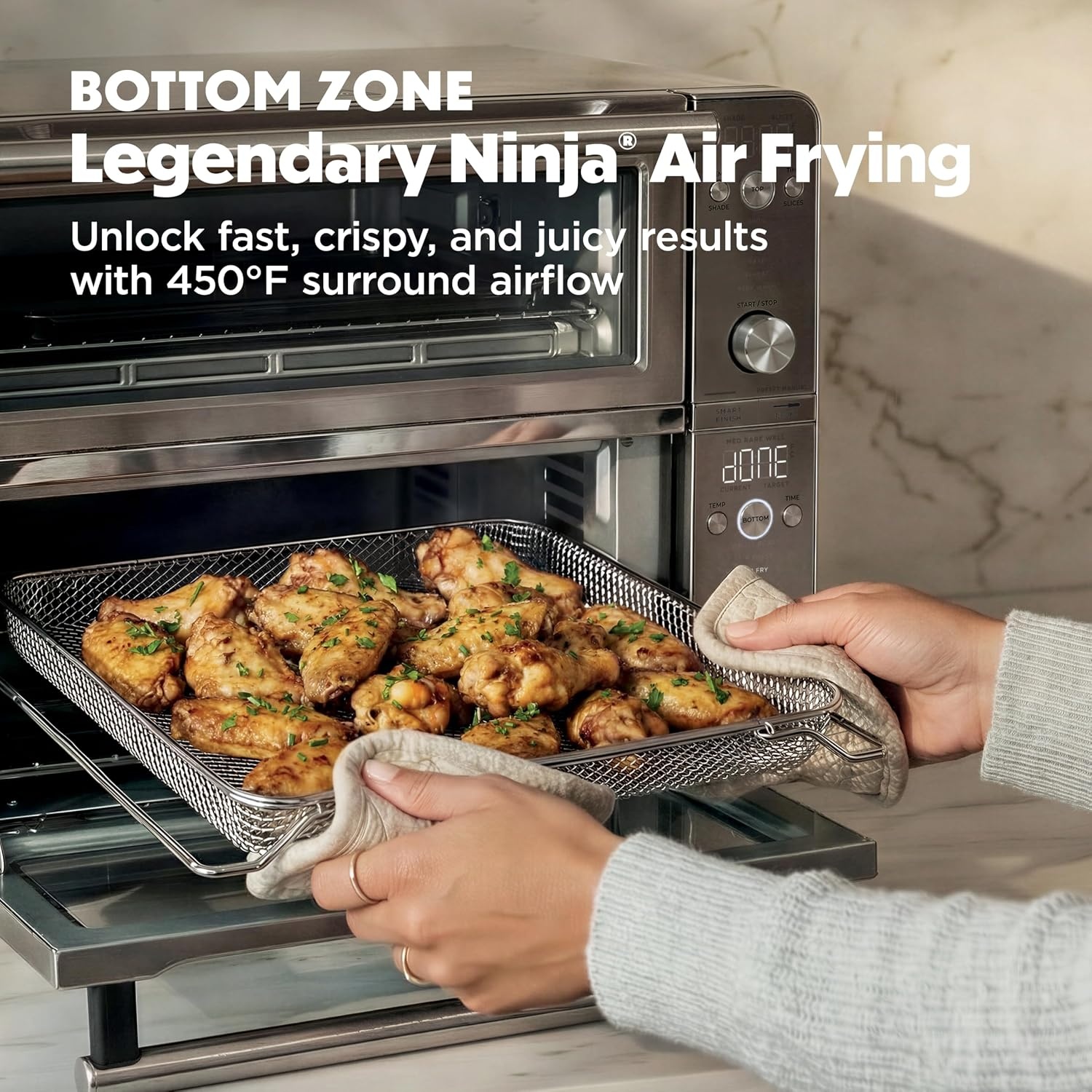 image:imageNinja Double Oven Pro Smart XL 12in1 Thermometer Silver DCT871Double Oven with Thermometer