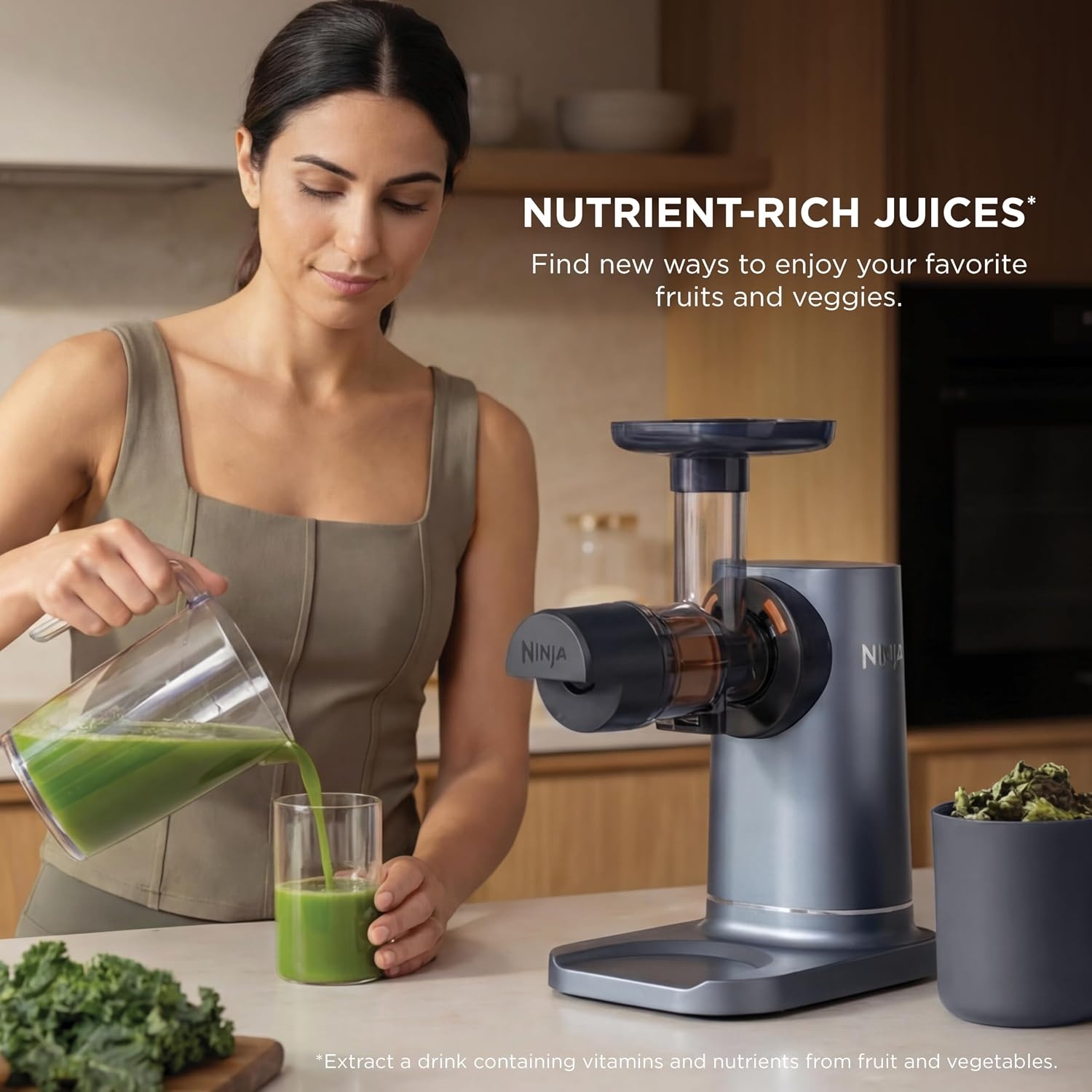 image:imageNinja NeverClog 3in1 Juicer Slicer amp Shredder 32oz Vessel JC152Blueberry