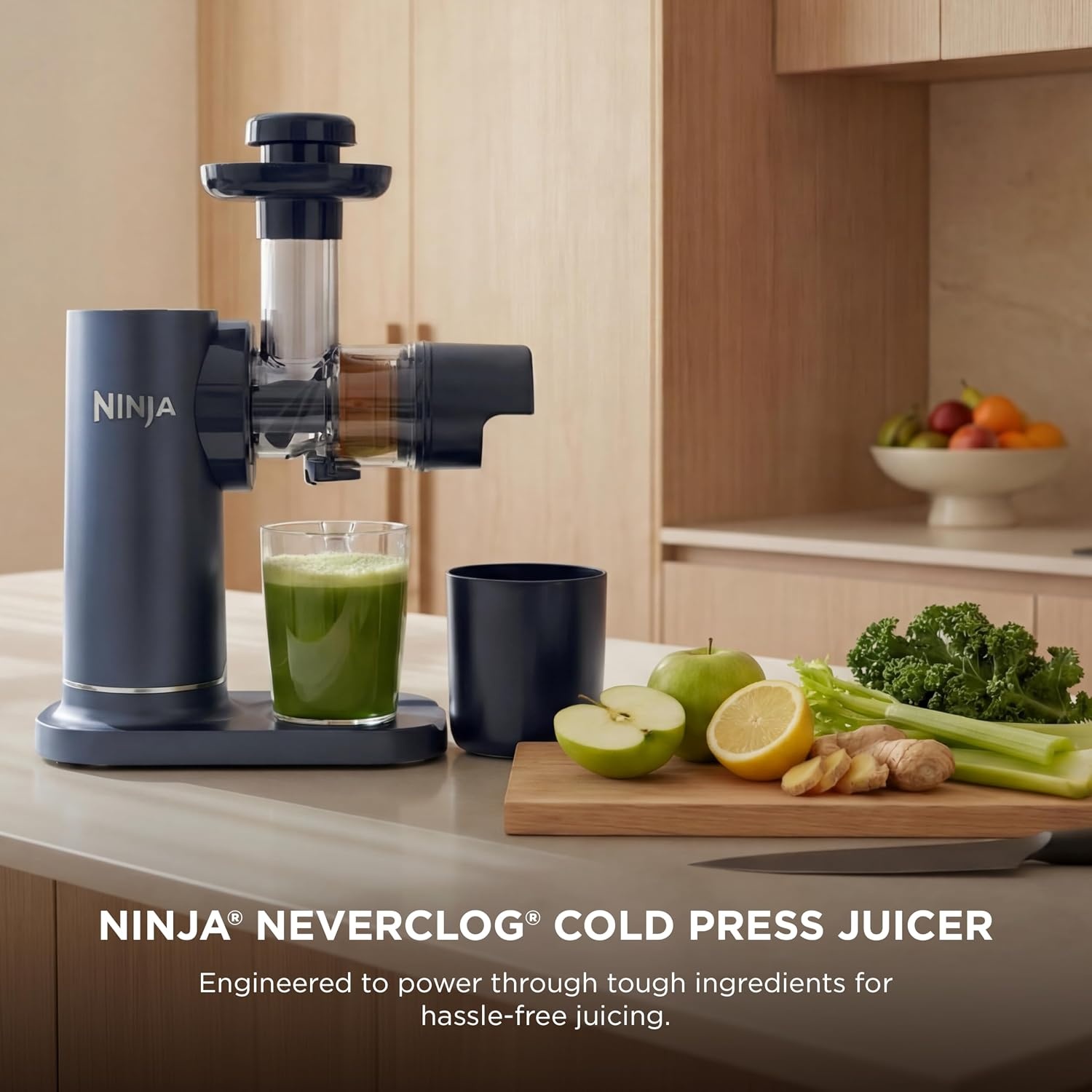 image:imageNinja NeverClog 3in1 Juicer Slicer amp Shredder 32oz Vessel JC152Blueberry