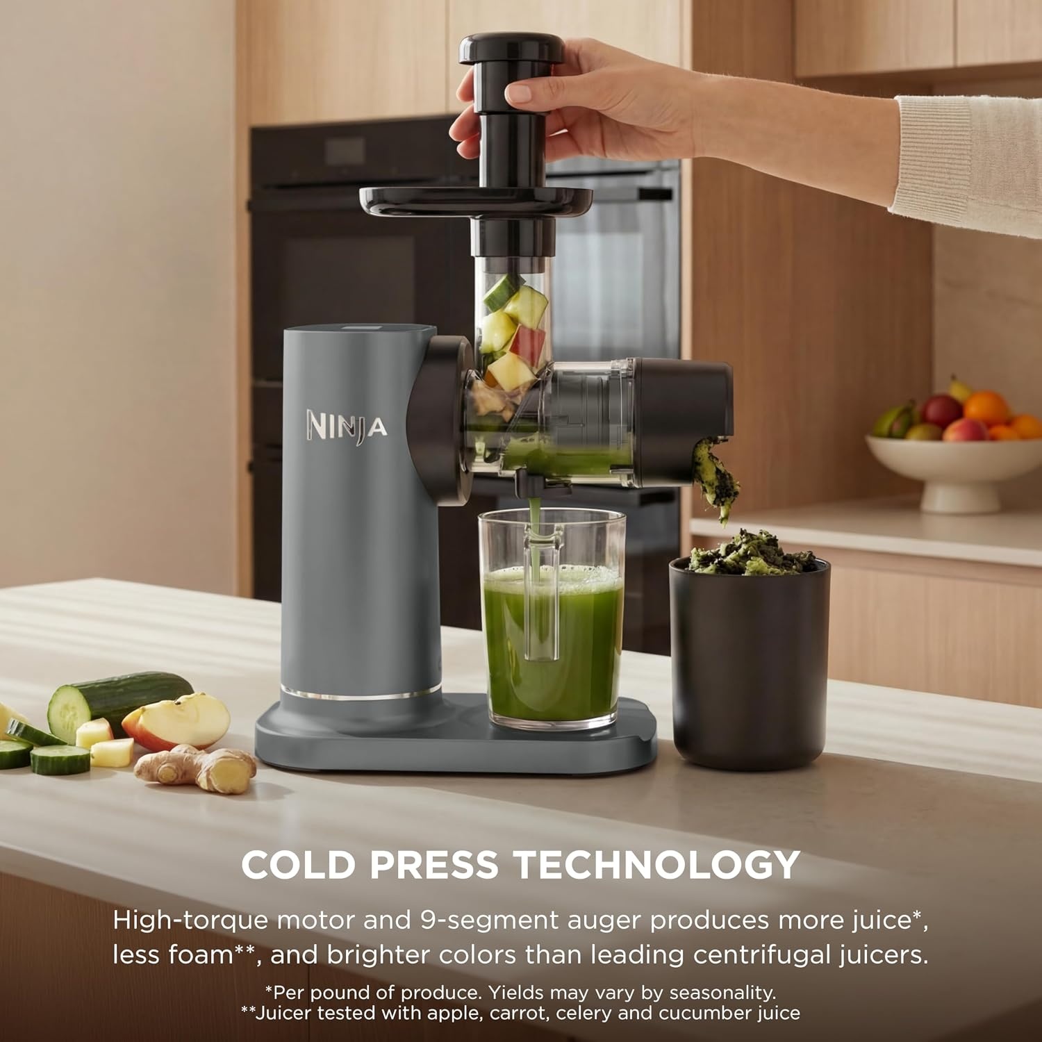 image:imageNinja NeverClog 3in1 Juicer Slicer amp Shredder 32oz Vessel JC152Charcoal