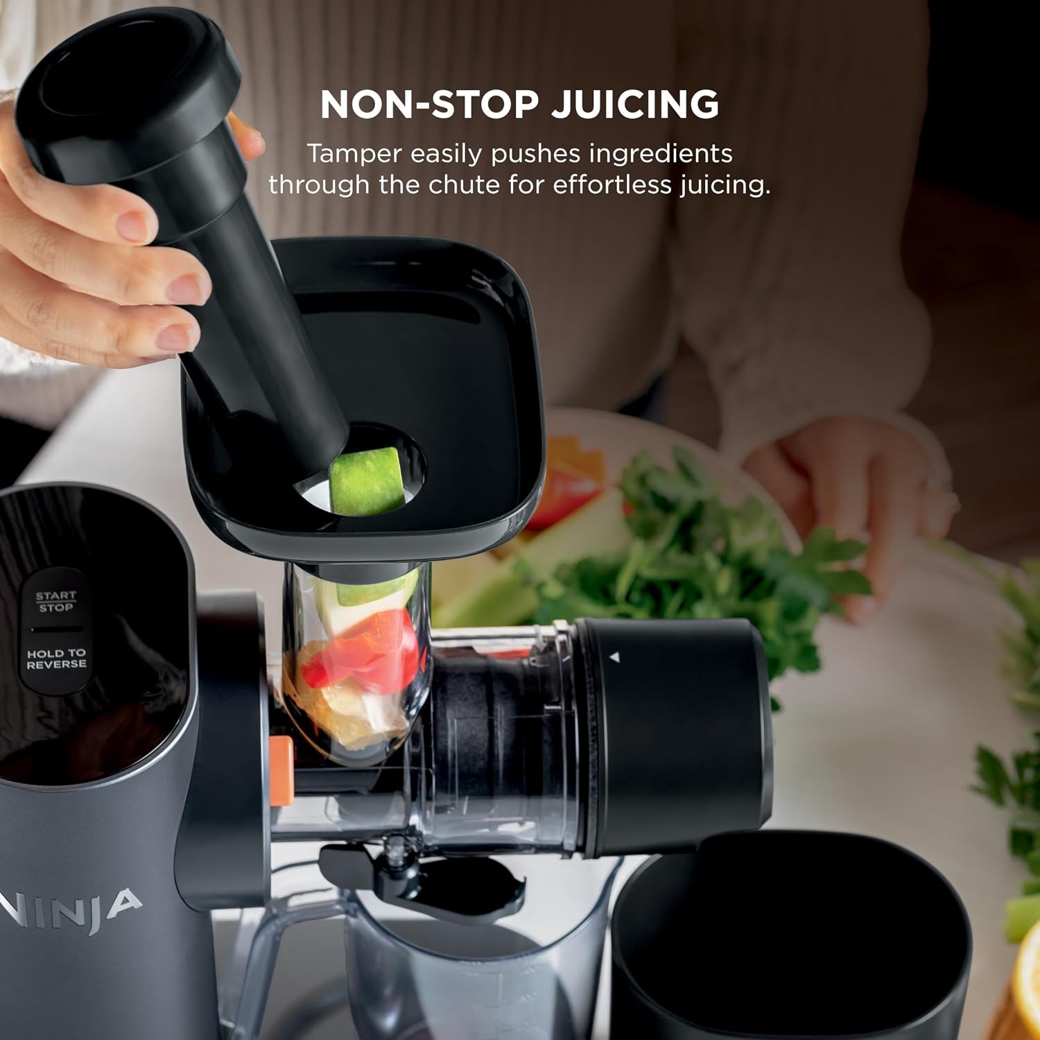image:imageNinja NeverClog 3in1 Juicer Slicer amp Shredder 32oz Vessel JC152Charcoal