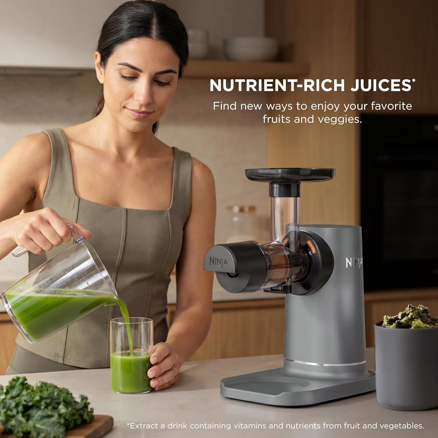 image:imageNinja NeverClog 3in1 Juicer Slicer amp Shredder 32oz Vessel JC152Charcoal