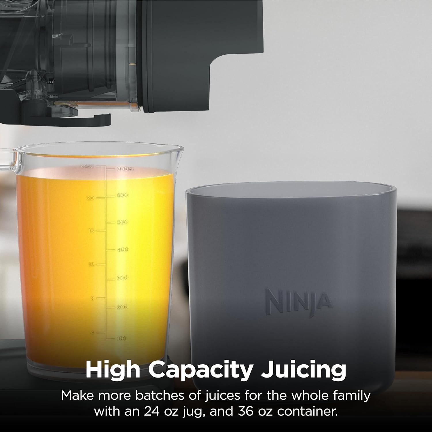image:imageNinja NeverClog 3in1 Juicer Slicer amp Shredder 32oz Vessel JC152CharcoalShredder