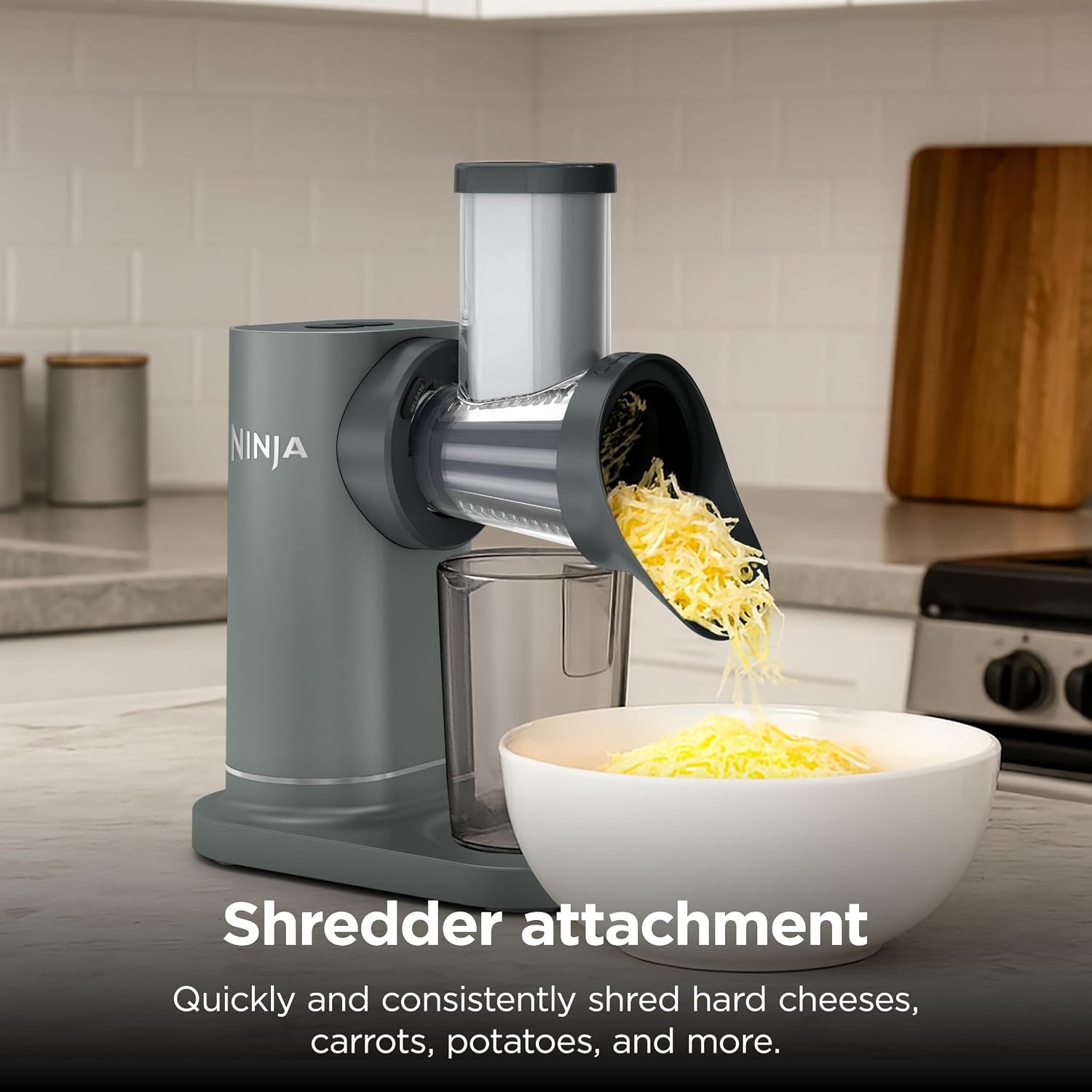 image:imageNinja NeverClog 3in1 Juicer Slicer amp Shredder 32oz Vessel JC152CharcoalShredder