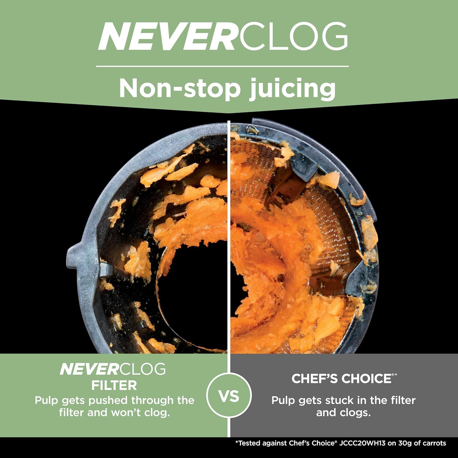 image:imageNinja NeverClog 3in1 Juicer Slicer amp Shredder 32oz Vessel JC152CharcoalShredder