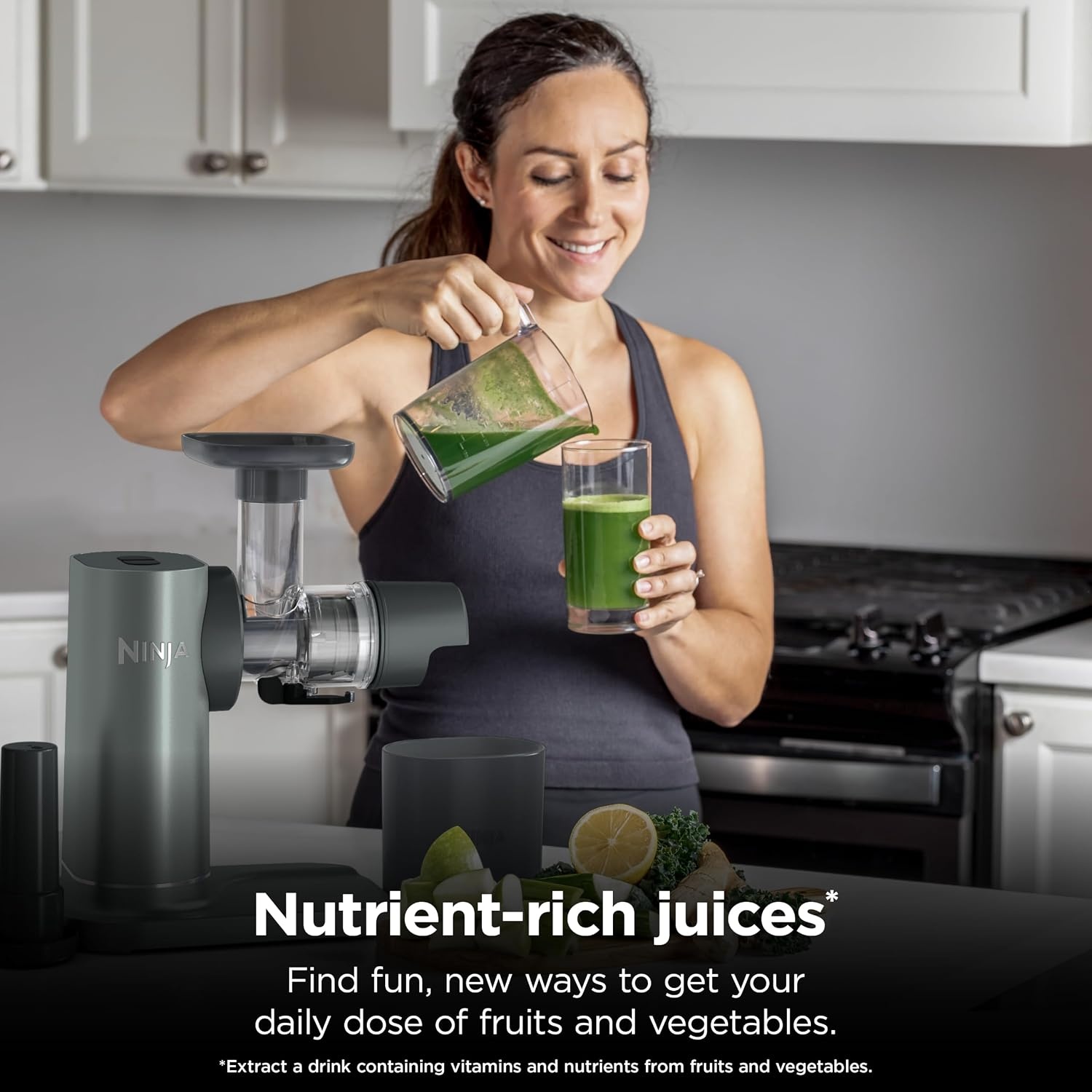 image:imageNinja NeverClog 3in1 Juicer Slicer amp Shredder 32oz Vessel JC152CharcoalShredder