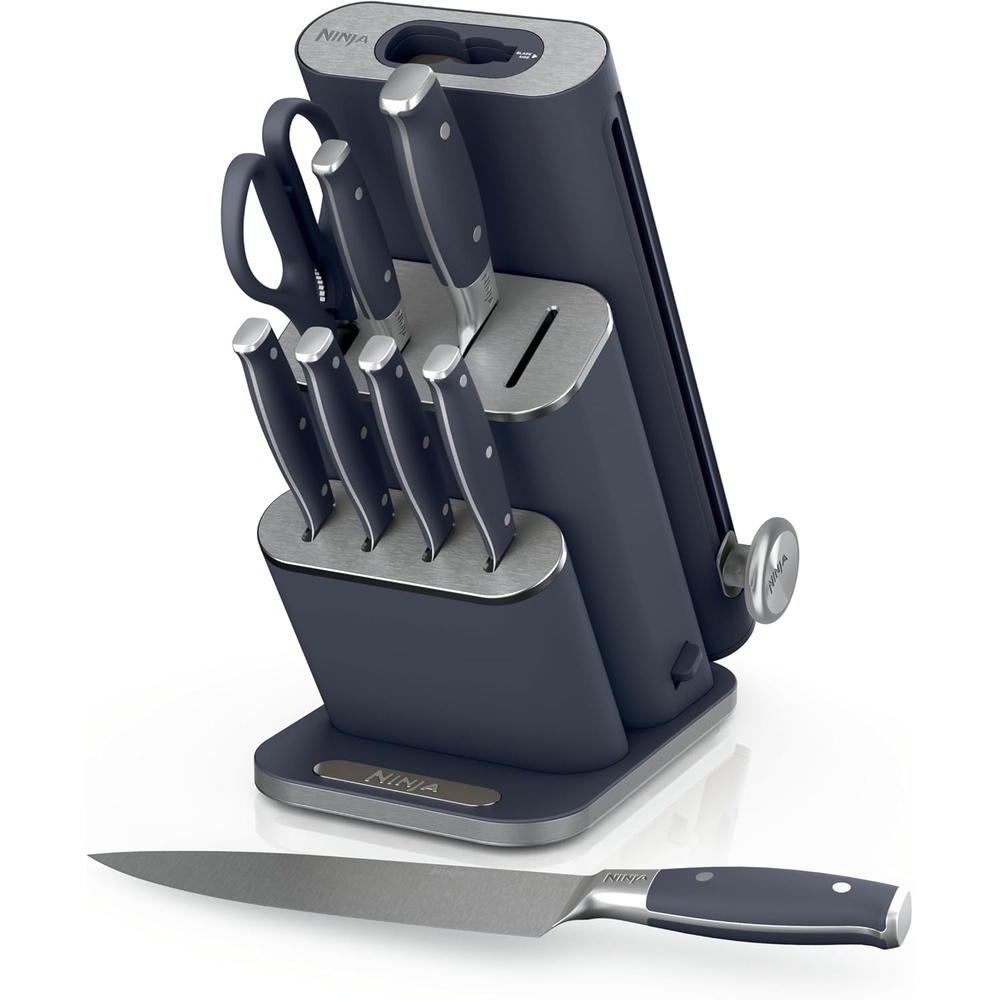 image:imageNinja NeverDull 10Pc German Steel Knife Set Cyberspace NK32010BL1Cyberspace