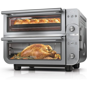 Ninja Double Oven Pro Smart XL, 12-in-1, Thermometer, Silver, DCT871(Double Oven with Thermometer)