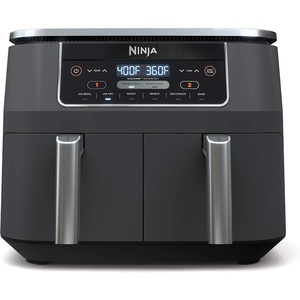 Ninja DualZone Air Fryer, 8 Qt, 6-in-1, Grey, DZ801(8-QT & DualZone)
