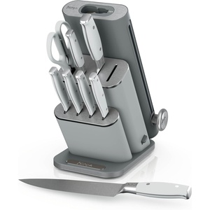 Ninja® NeverDull® 10-Pc German Steel Knife Set, Cyberspace, NK32010BL1(Light Grey)