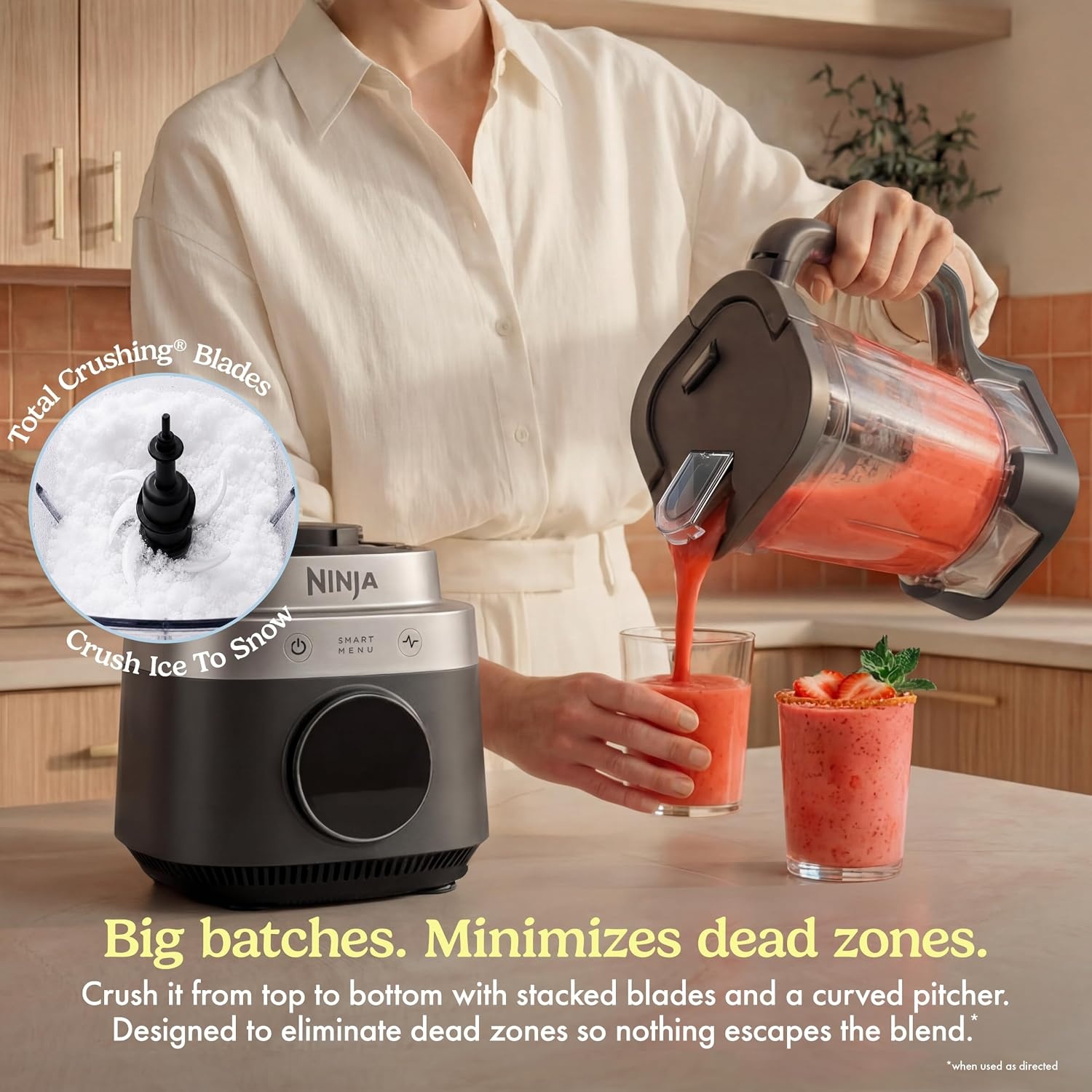 image:imageNinja CrushBOSS 2in1 Blender amp Tumbler 1850PW Onyx LB301BKMidnight Blue