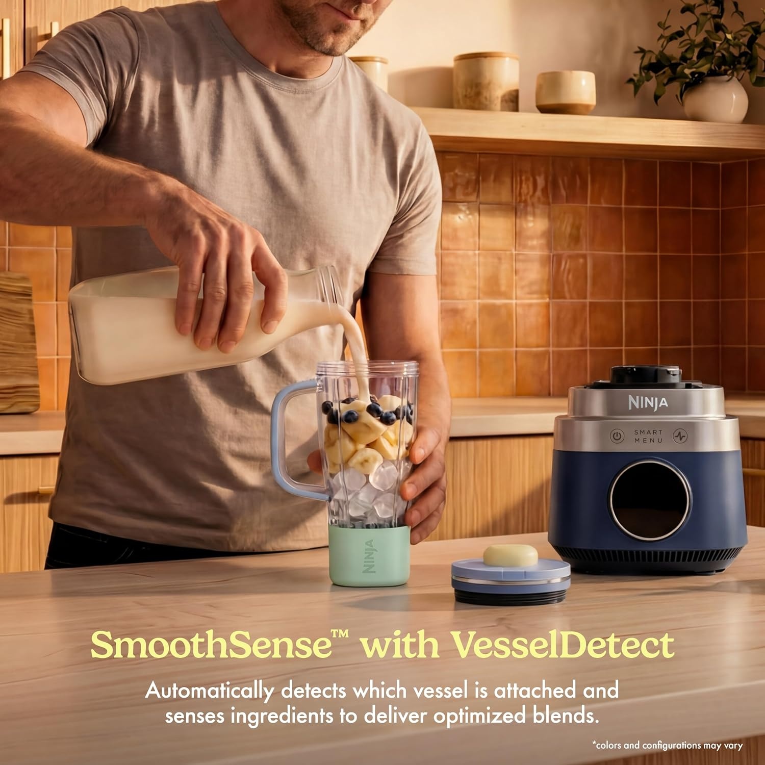image:imageNinja CrushBOSS 2in1 Blender amp Tumbler 1850PW Onyx LB301BKMidnight Blue